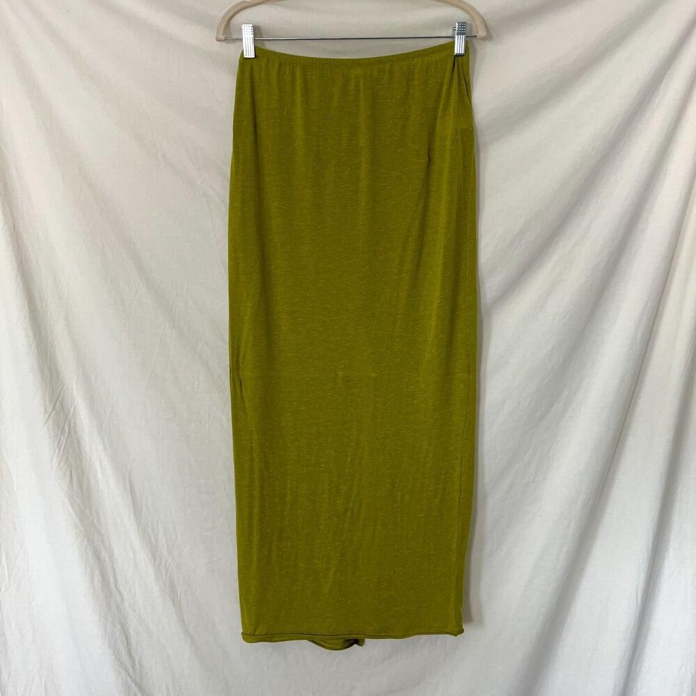 Zara green Midi Maxi Skirt with Leg Slit Size M